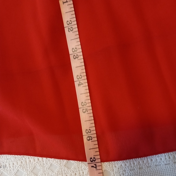 🆕 Red Accento NWT abito mono plisse sheath dress in Red. Size MEDIUM - Picture 8 of 11